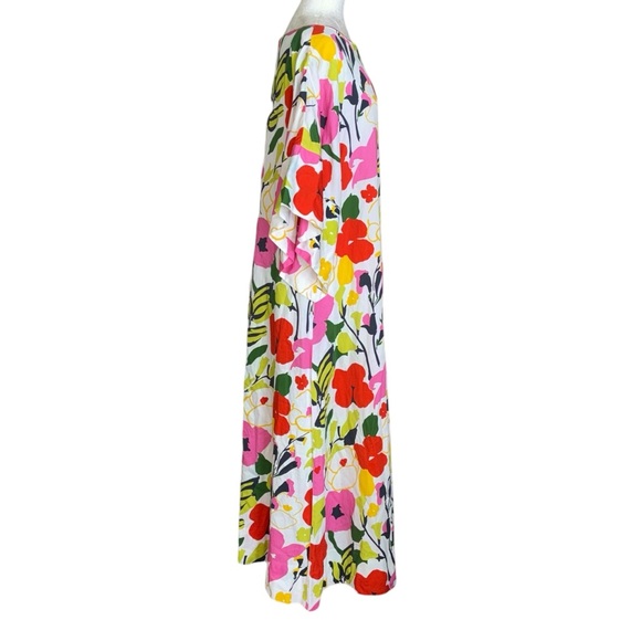 Frances Valentine Spinnaker Poppy Meadow Lampshade Sleeves Maxi Dress - L - Picture 9 of 16